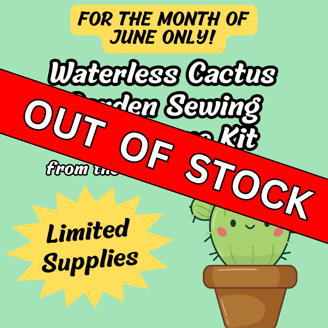 OUT OF STOCK Waterless Cactus Garden Hand Sewing Kit (Sew-It! Workshop)