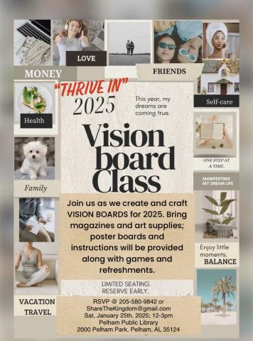 Thrive in 2025 Vision Board Class