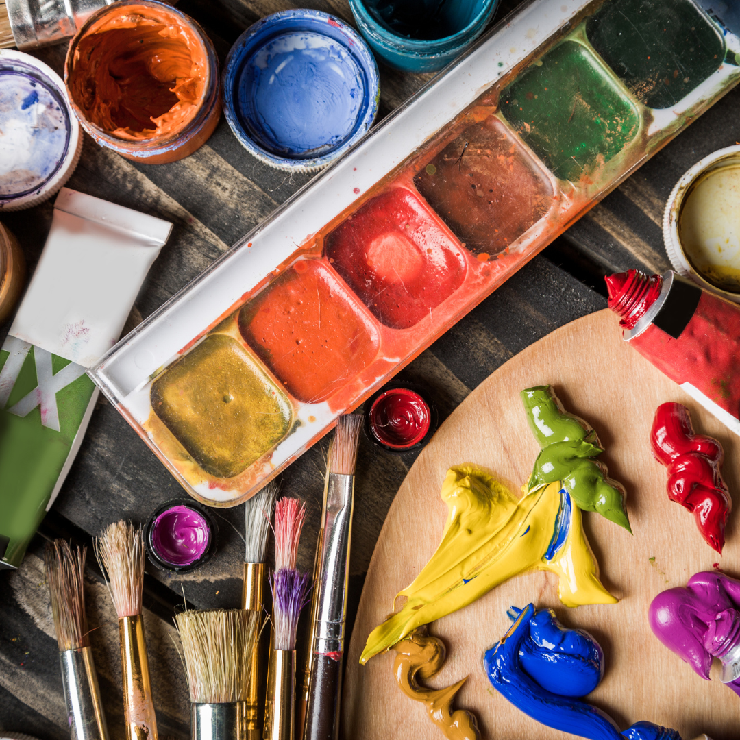 Paint and paint brushes