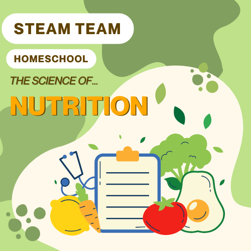 A green backdrop with vegetables and fruits